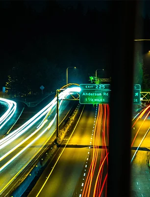 Night-street-exit Night time freeway